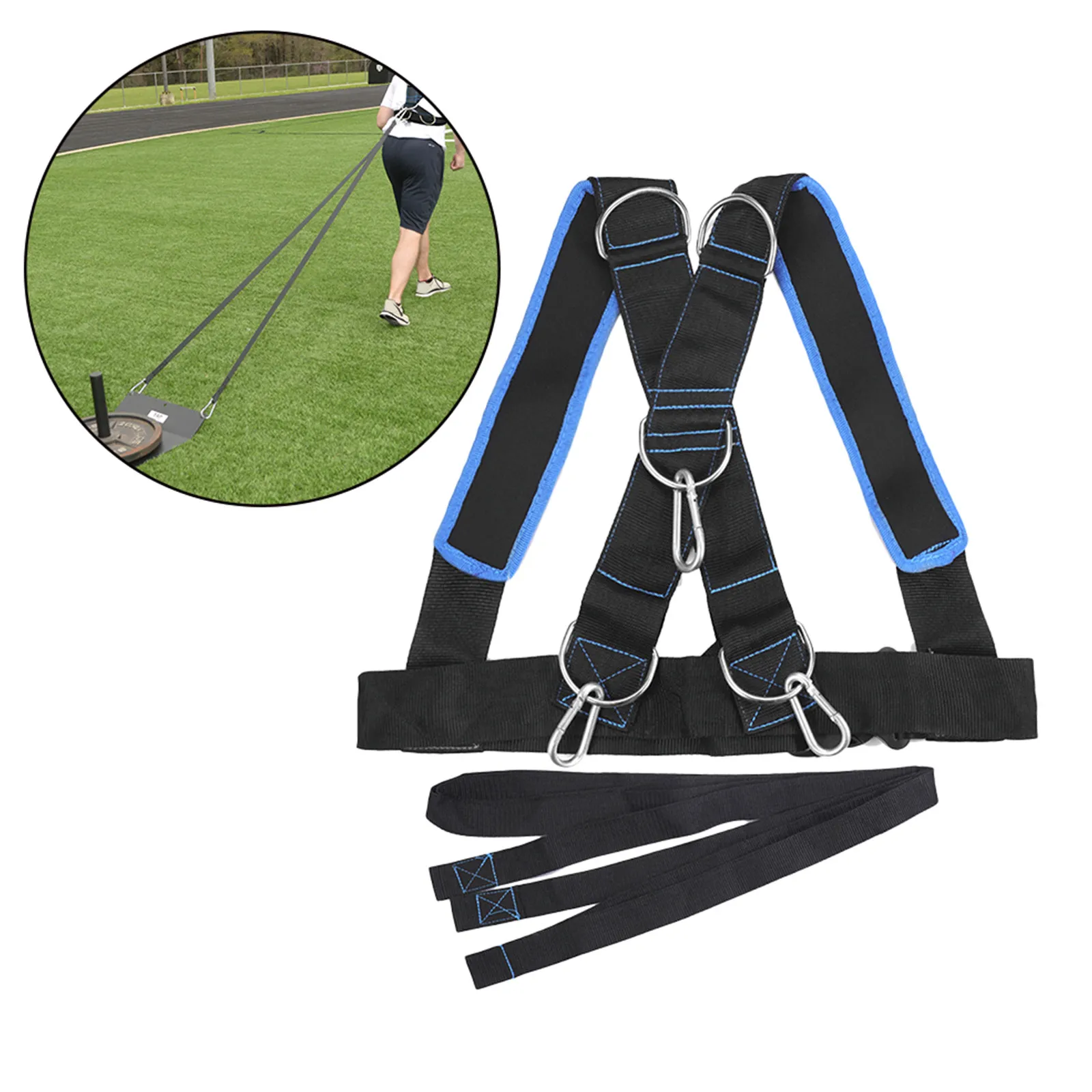 1Pcs Sled Harness Workout Gear High Quality Resistance Fitness Strap Padded Shoulder Support No-Slip Design for Tire Sled Drag