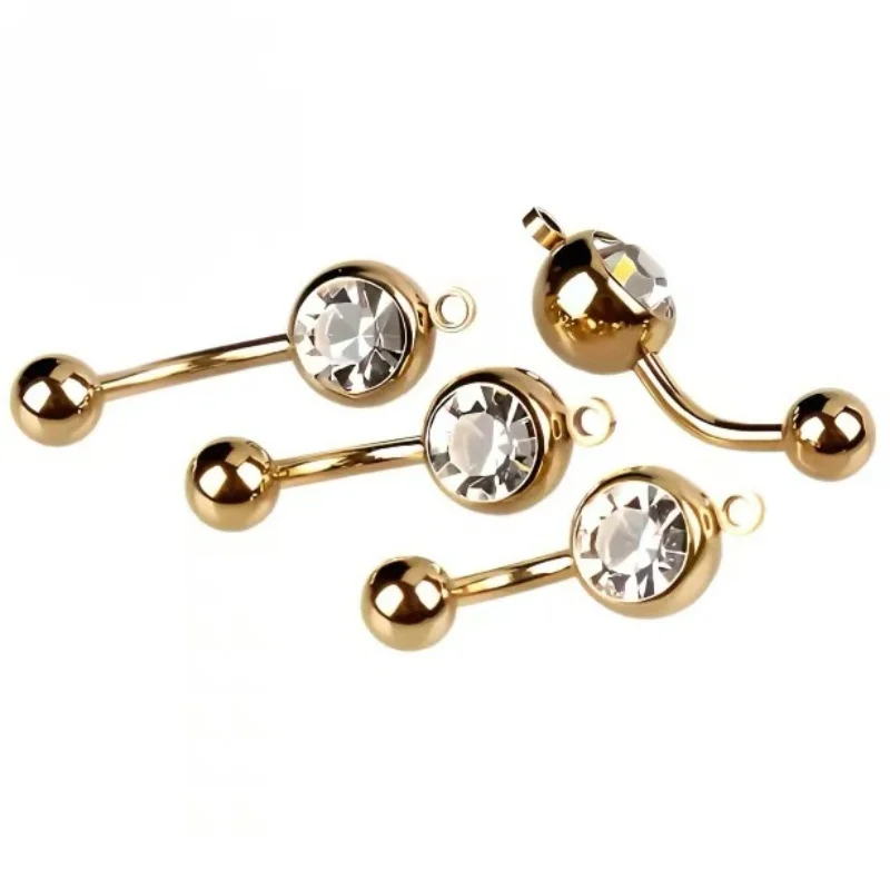 30 قطعة من الفولاذ المقاوم للصدأ 316L خيط داخلي خاتم السرة زر البطن الثقب مجوهرات للرجل والمرأة