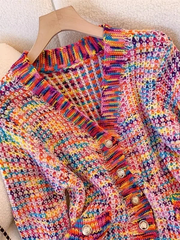 Spring Autumn  Tassel Knitted Sweater Coat Women Design Sense Cardigan Trendy V-ne Long Sve Moisture-ng