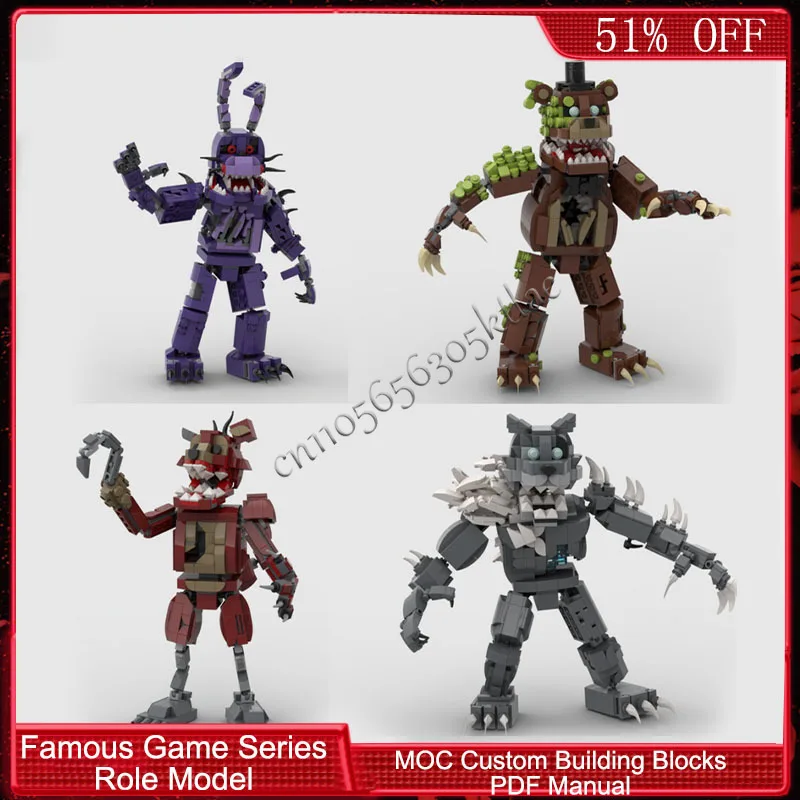 

2826 PCS Popular Game Character Series Distorted Hybrid MOC Customize Modular Building Block Design Brick DIY Toy Christmas Gift