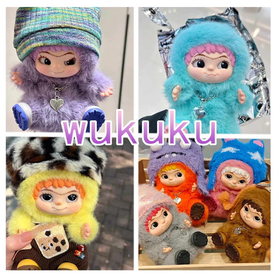 

Подлинная Wakuku Fuzzy Trendy Fun Party Series, слепая коробка, игрушка, виниловая подвеска для лица, фигурка, загадочная коробка, подарок ребенку-сюрприз