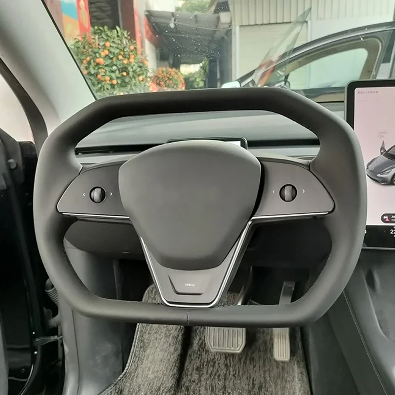 

for Tesla Model 3 2017-2023 Model Y Cybertruck Style Steering Wheel Heated Napa Leather Modified Accessories