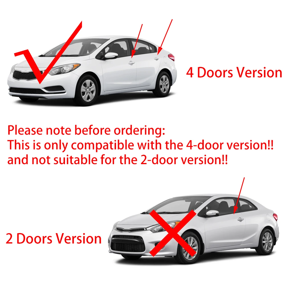 For KIA K3 Cerato Forte 2013-2018 Rearview Side Mirror Cover Wing Cap Exterior Door Rear View Case Trim Carbon Fiber Sticker