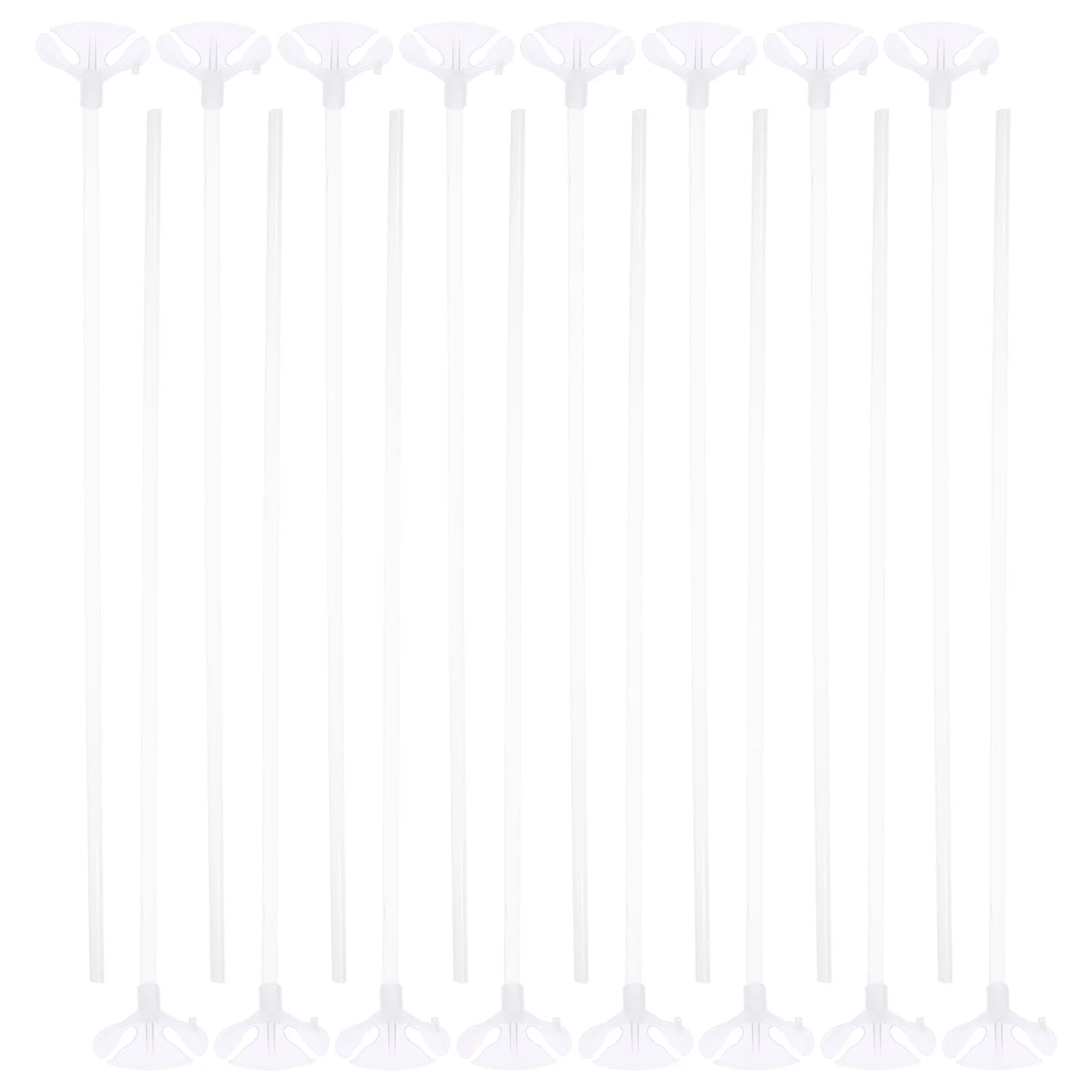 100 Uds. Soporte de globos de plástico palos DIY decoraciones de globos de poste blanco transparente