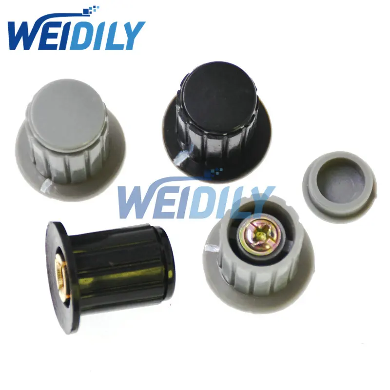 5PCS Knob Button Cap For WXD3-13 WXD3-12 WH5-1A WX14-12 Turn Around Potentiometer Knob 16*16mm Black Gray 2 Colors 4mm Hole