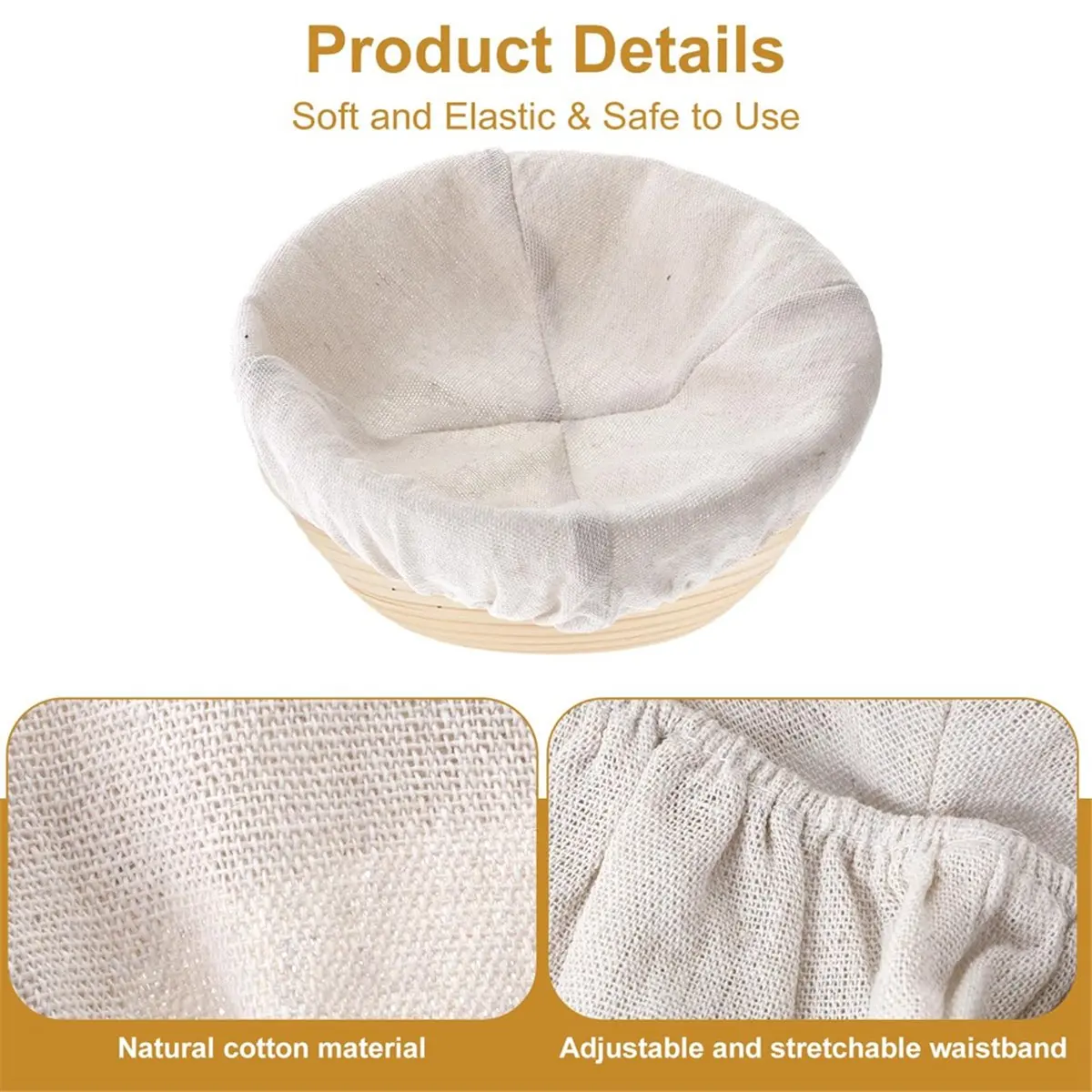 2026 Trend Pad Sets for Bread Proofing-Round and Oval Basket Covers, Yogurt Baking Supplies and Household Baking Necessities