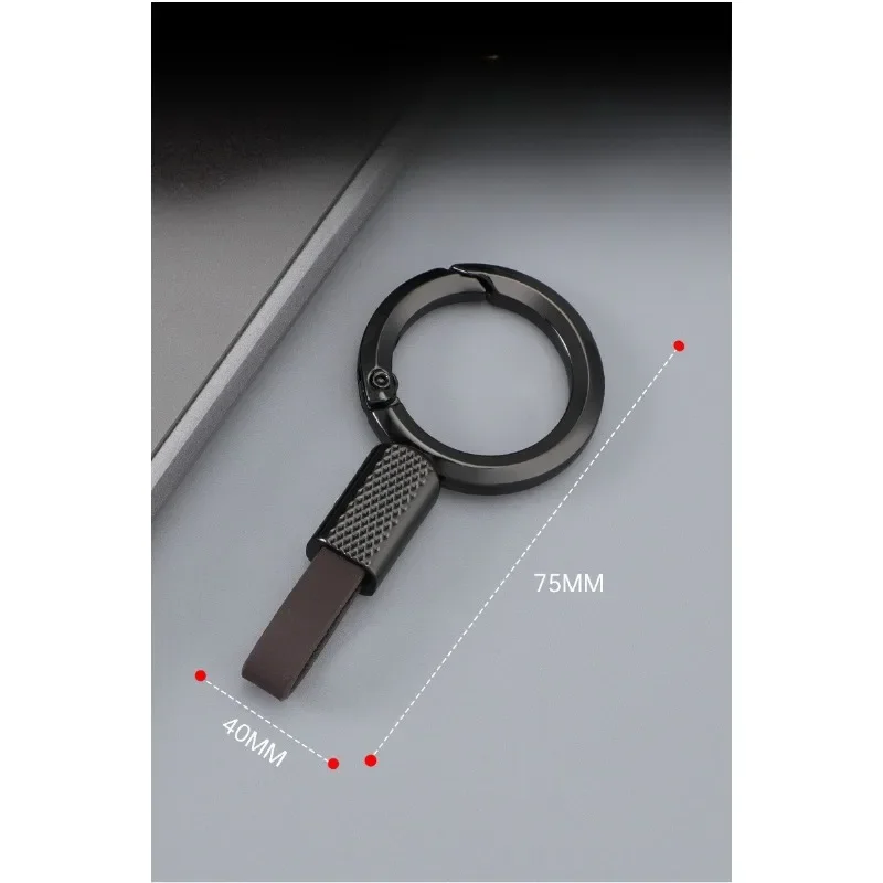 LLavero de cuero PU corto de Metal con logotipo personalizado, grabado láser, nombre, número, colgante de llavero de coche, llaveros Vintage personalizados, regalo