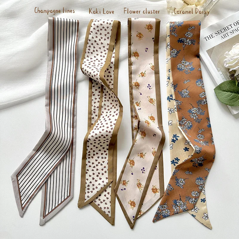 أزياء المرأة رسالة أشرطة الشعر الفرنسية أنيقة طويلة عقال حقيبة حزام اكسسوارات عقدة شعر للفتيات وشاح الشعر الطويل العصابات الشعر