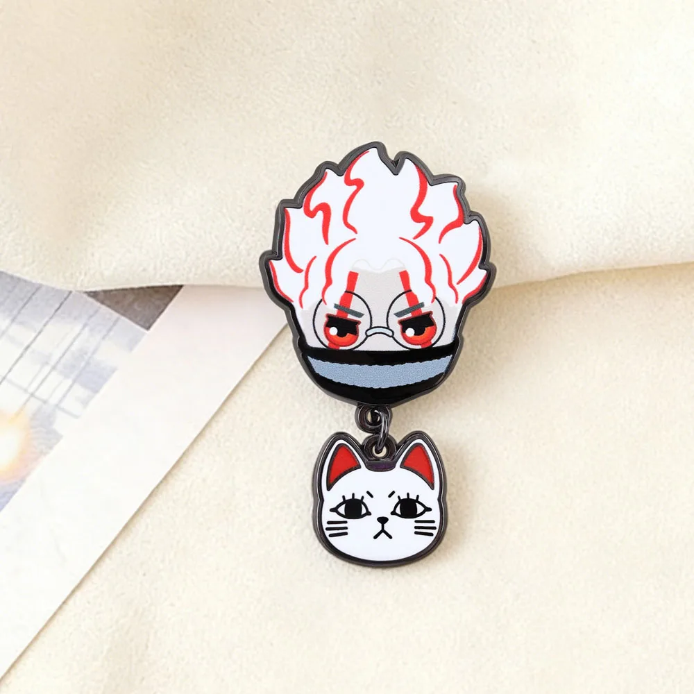 Dan Da Dan Takakura Ken Okarun Turbo Granny Power Emaille-Pin Manga Dandadan Glückskatze Anhänger Brosche Cartoon-Fan-Geschenk Abzeichen Zubehör – Detail 8