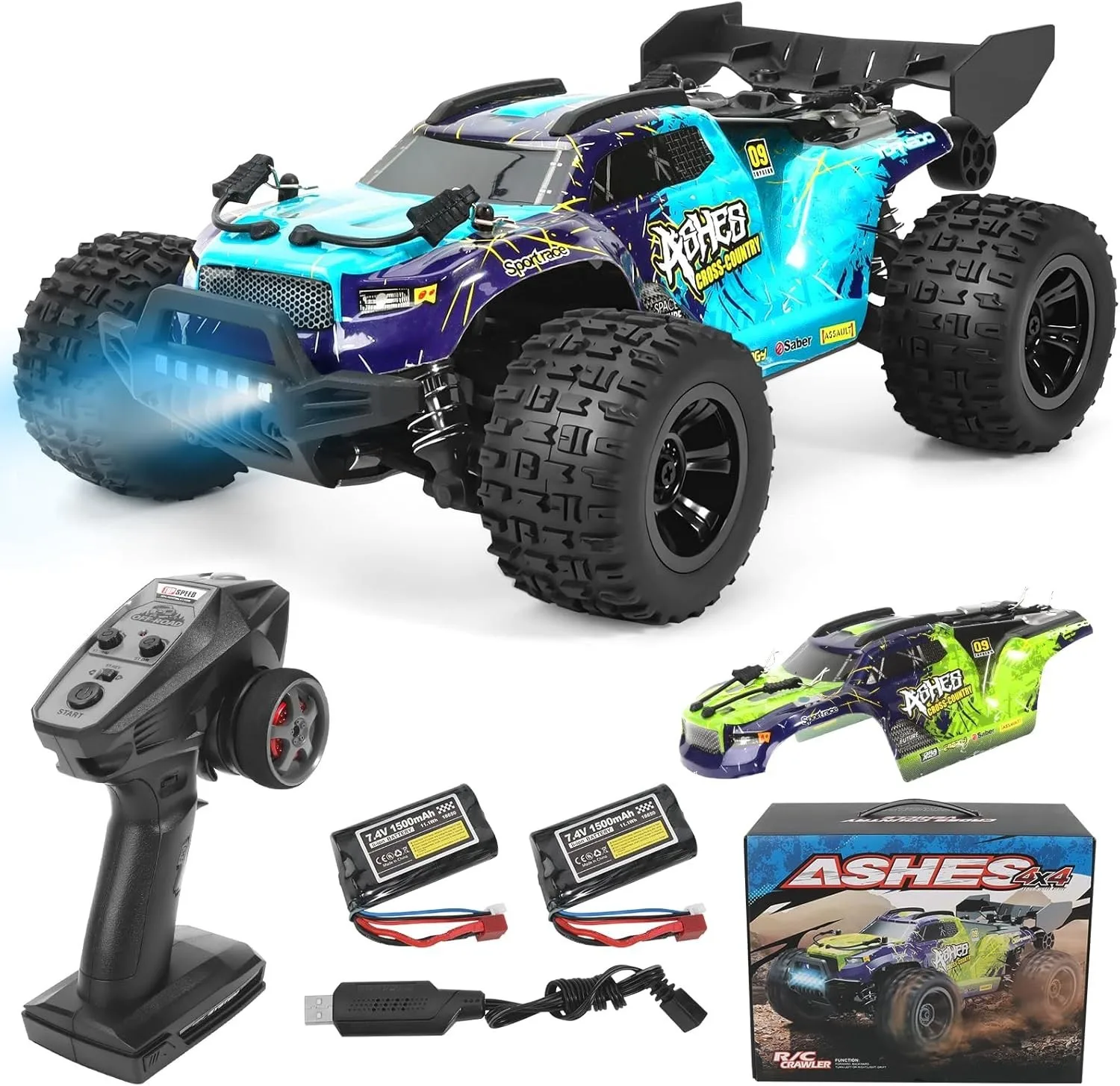 

1/14 Brushless RC Cars for Adults Fast 50+ mph, RC Trucks 4x4 Offroad