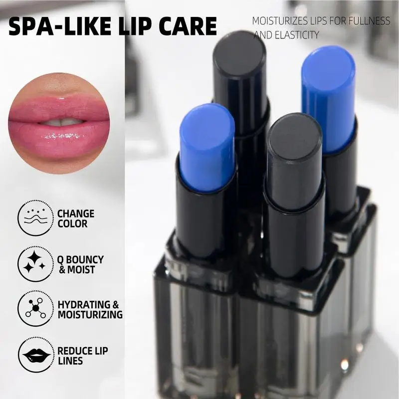 Temperatuur Kleur Veranderende Luie Lippenstift Hydrateert langdurige en niet-plakkerige cup lippenbalsem Blue Shimmer Lipstick PH Lipstick