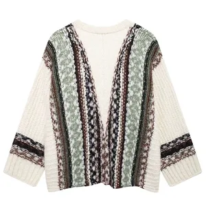 Frauen -Mesh -Monochrom -Hauch, Kragen in O, Long Sleeve, Damenpullover Oversize, Gelegenheitsdame, neue Mode, Herbst, Winter, 2022 12 Hauptverkäufe Croche Carige - №6