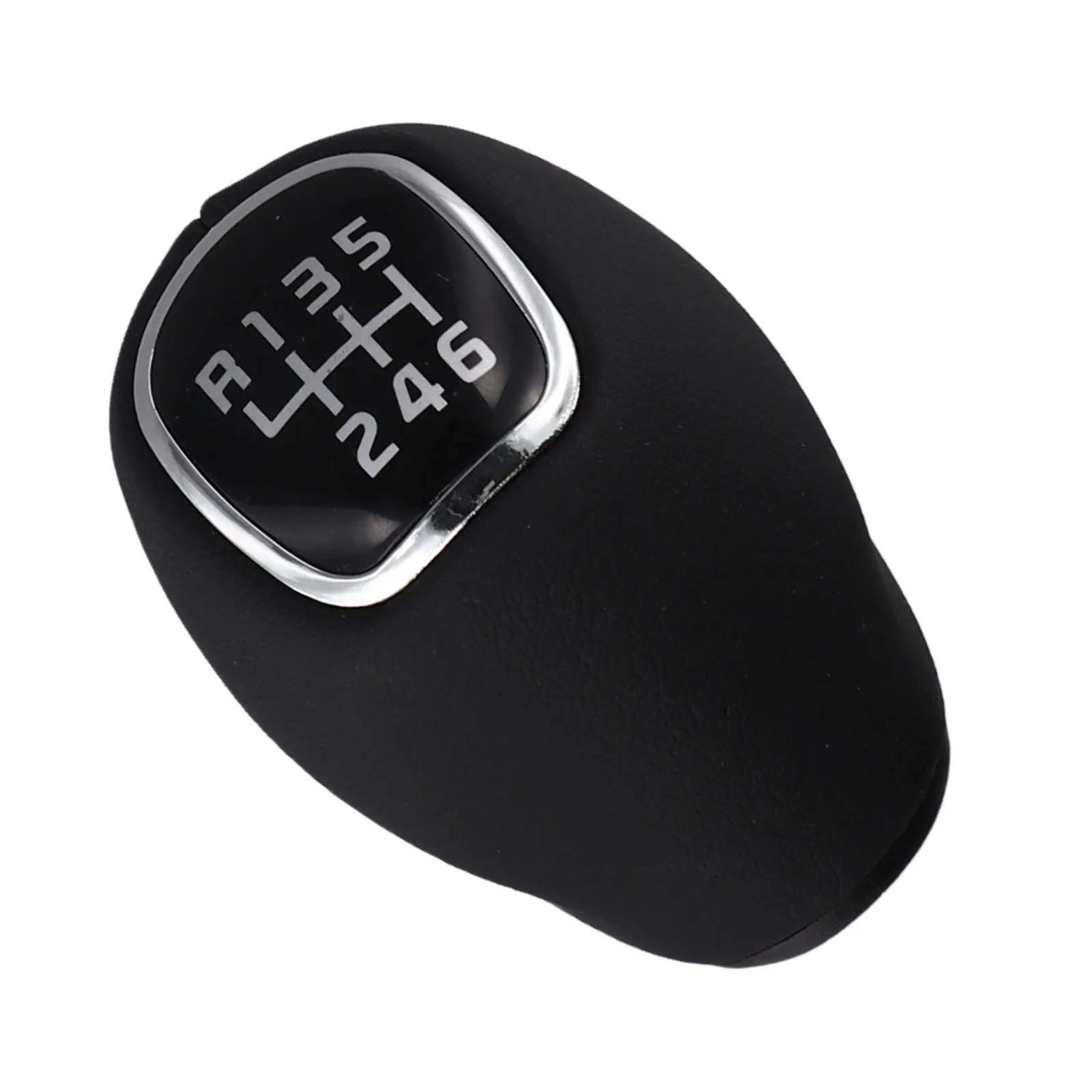 Black Shift Knob 6 Speed Gear Shift Knob Reliable Performance Stylish Black Color Aftermarket Part Black Stitching