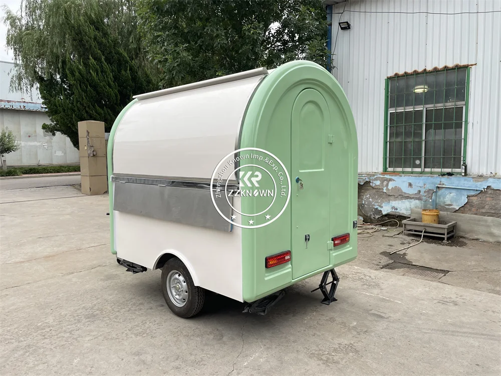 รถเทรลเลอร์ขายอาหารด่วนถนนสัมปทานตู้ขายอาหารไอศครีมมือถือตู้พิซซ่าร้านกาแฟ
