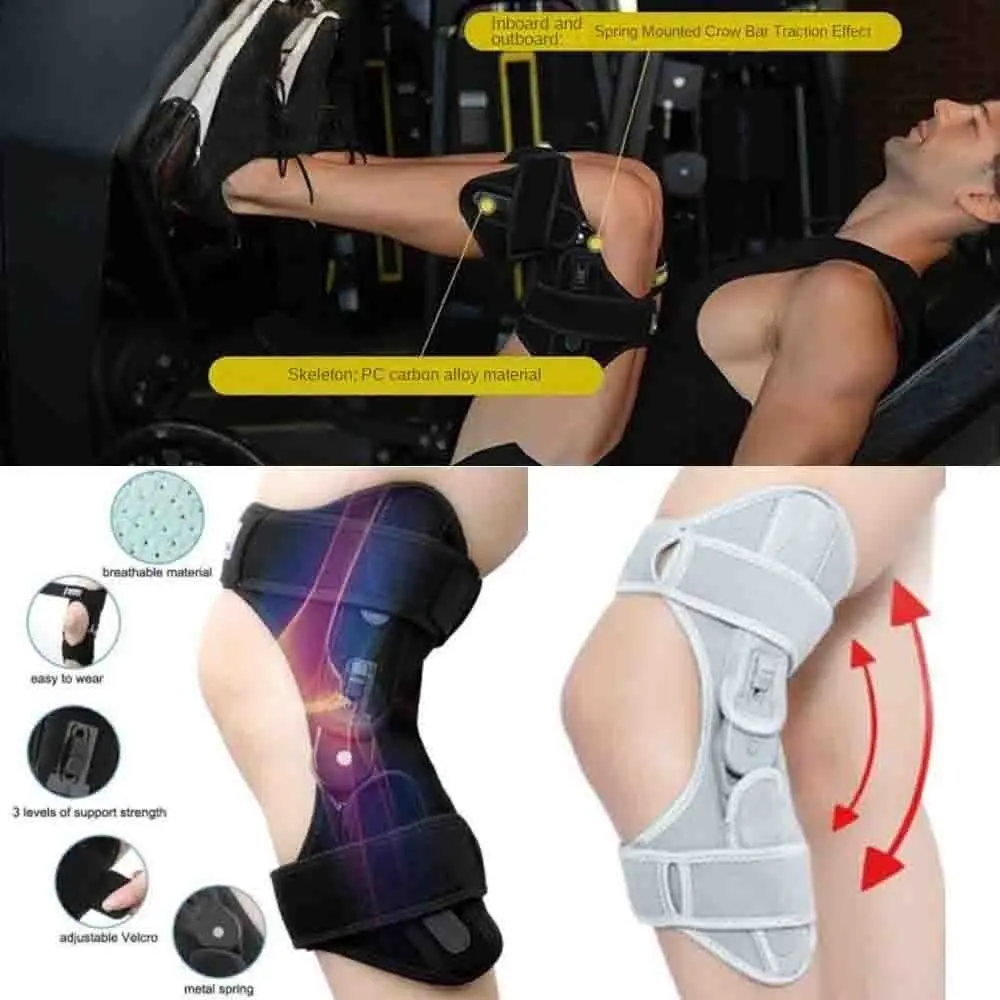 

New with Powerful Rebound Springs Knee Assistive Device Non-Slip Breathable Knee Booster Adjustable Brace Joint Support