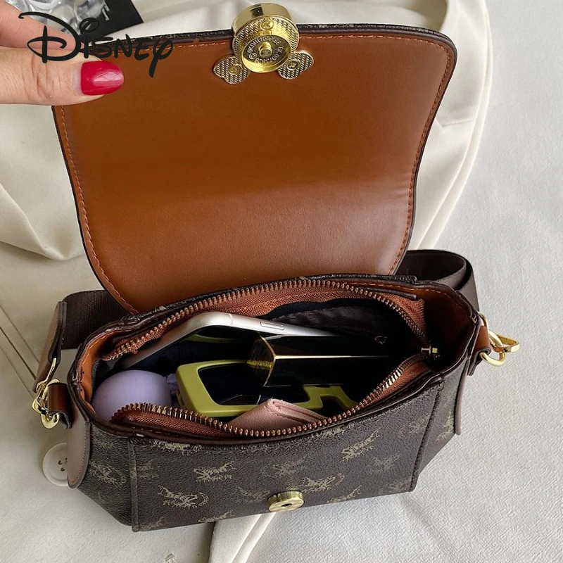 Disney Mickey New Women's Crossbody Bag Fashionable High Quality Women's Shoulder Bag Advanced Sense Women's Storage Bag