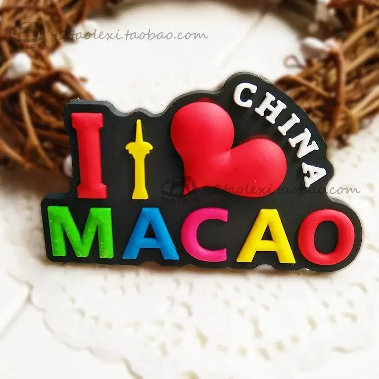 Exclusive hot-selling creative magnetic  soft plastic refrigerator magnets China Guangzhou Hong Kong Macau magnetic buckle