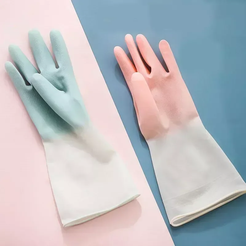 

1Pair Silicone Cleaning Gloves Dishwashing Cleaning Gloves Scrubber Dish Washing Sponge Rubber Gloves Cleaning Tools