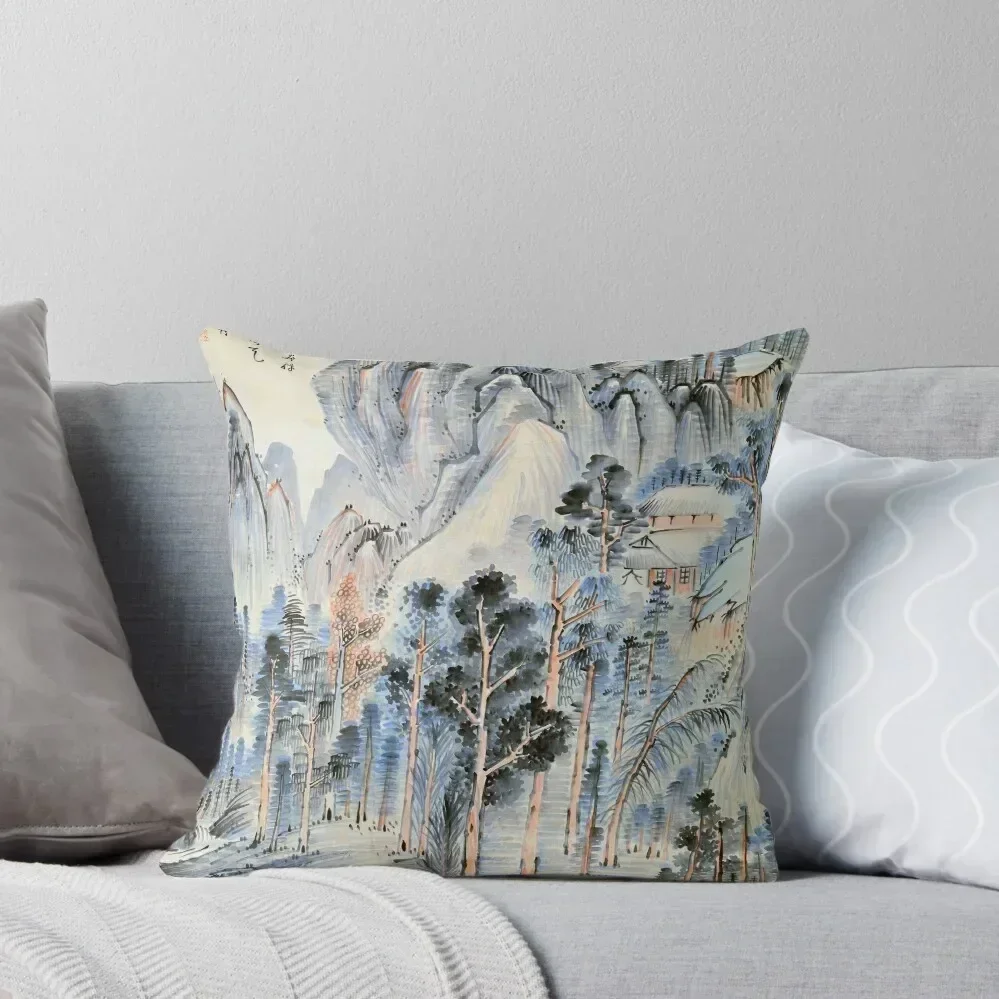 

Shōrinji Temple (Restored Japanese Artwork) Throw Pillow autumn decoration Christmas Covers For Cushions Sofas Covers pillow
