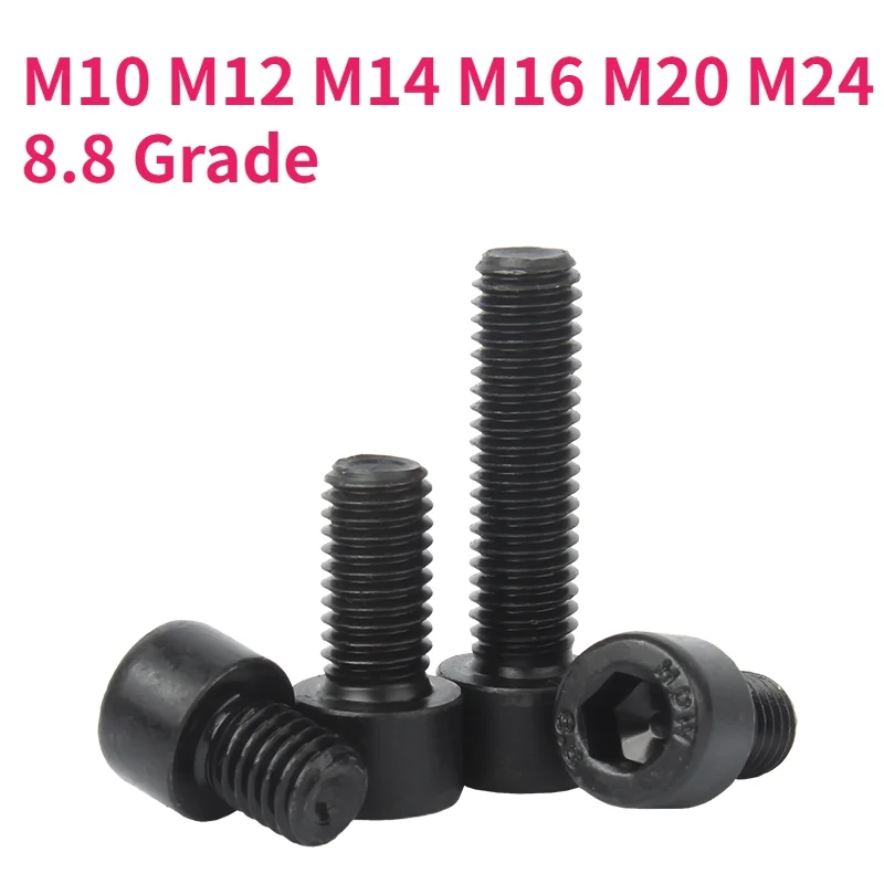 M10 M12 M14 M16 M20 M24 Black 8.8 Grade Carbon Steel Allen Hexagon Hex Socket Head Cap Bolt Screw Full / Part Thread