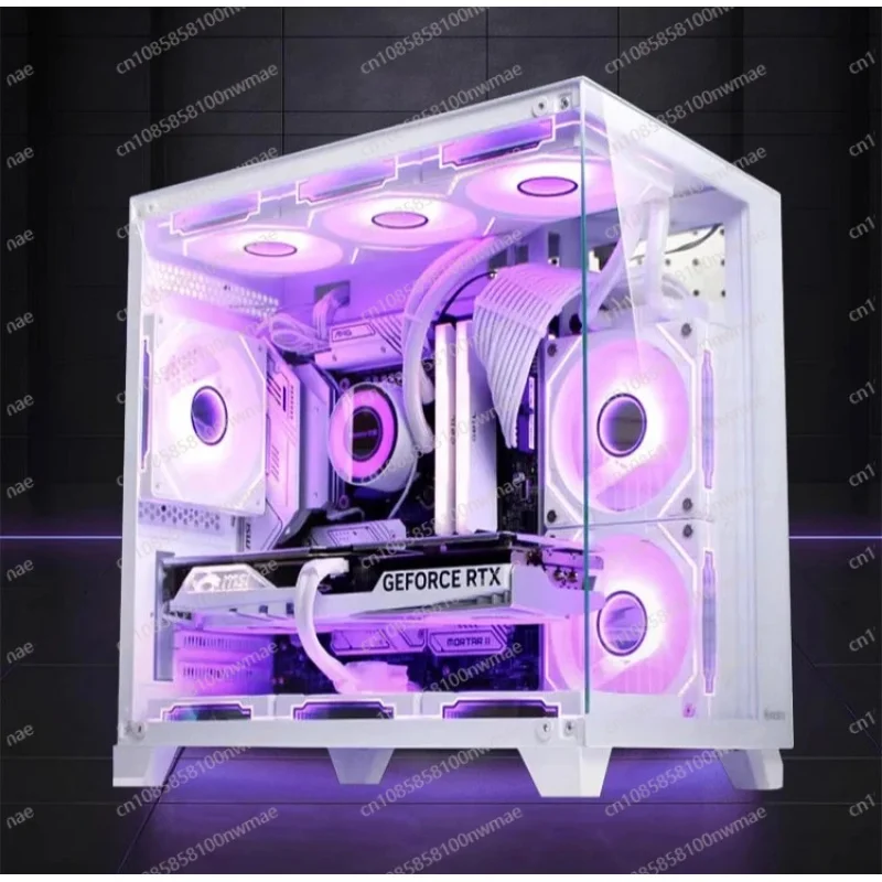 2025 New Style Core I7 14th 14700K 16G DDR5 RTX5060 Gaming PC Desktop with ATX Mid Tower & Fan for Business  and game