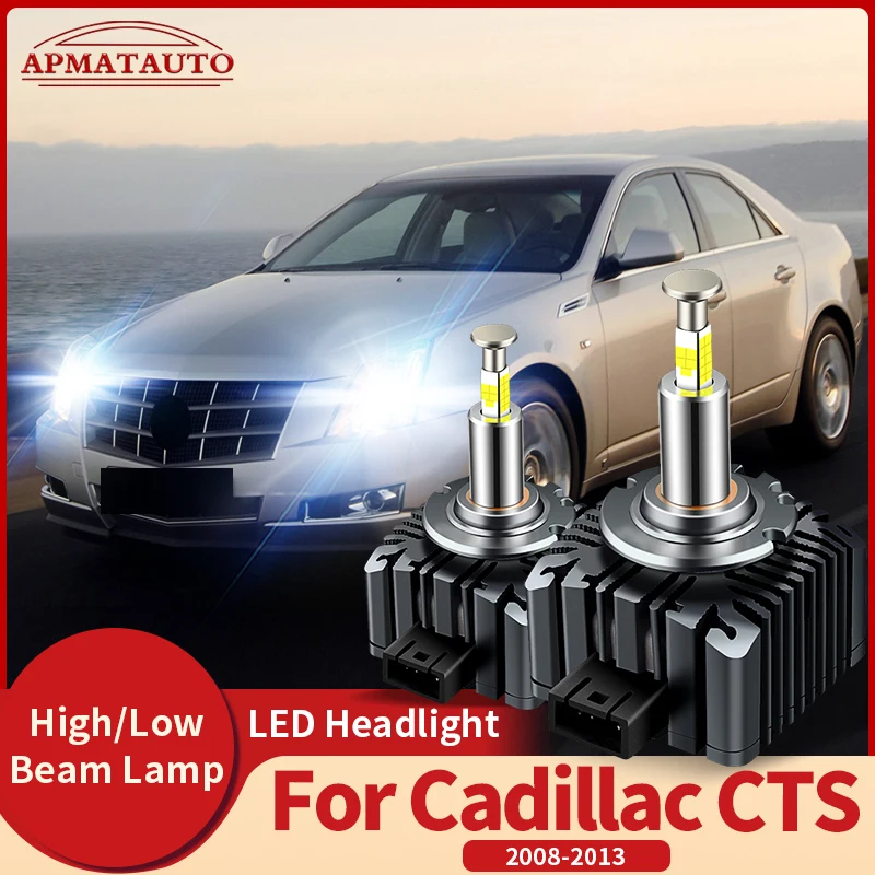 2Pcs Canbus Xenon HID Car Bulbs Headlamp 6000K Auto Lamp 12V Car Headlight For Cadillac CTS 2008 2009 2010 2011-2013 Plug&Play