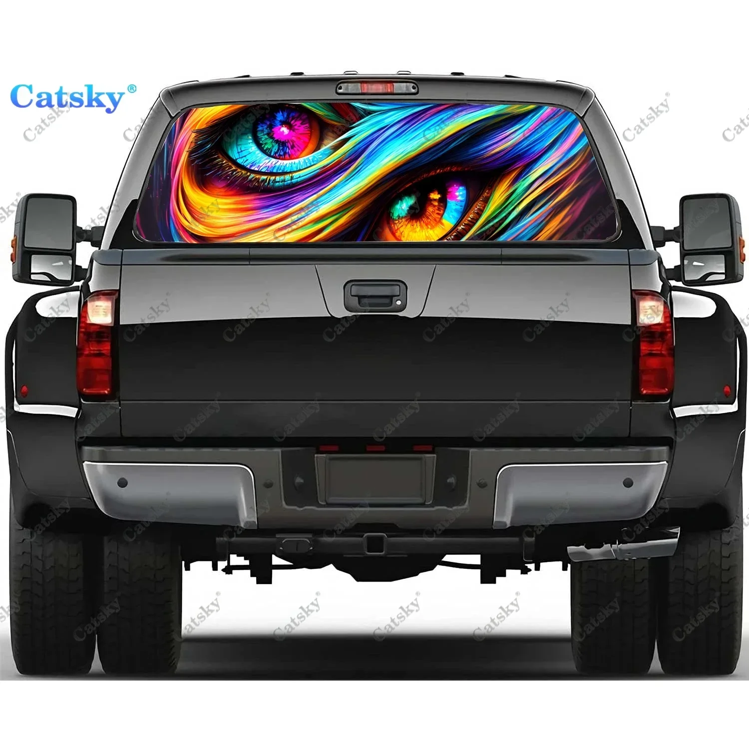 

Мечтательные стильные наклейки на заднее окно для грузовика, наклейка на окно пикапа, тонировка заднего стекла, графическая перфорированная виниловая наклейка для грузовика