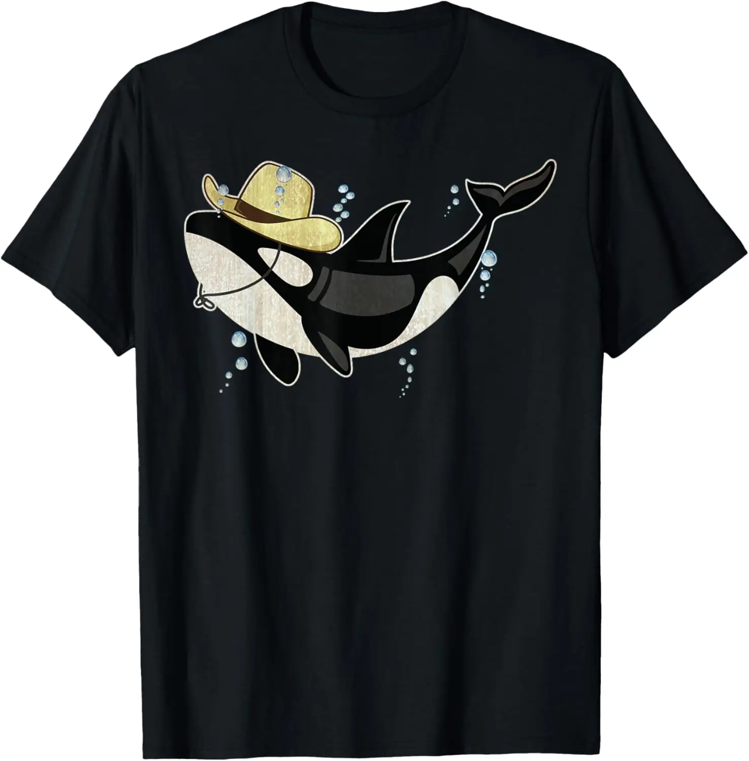 Retro Orca Killer Whale Fans for Cowboy Girl or Boy as Gifts T-Shirt