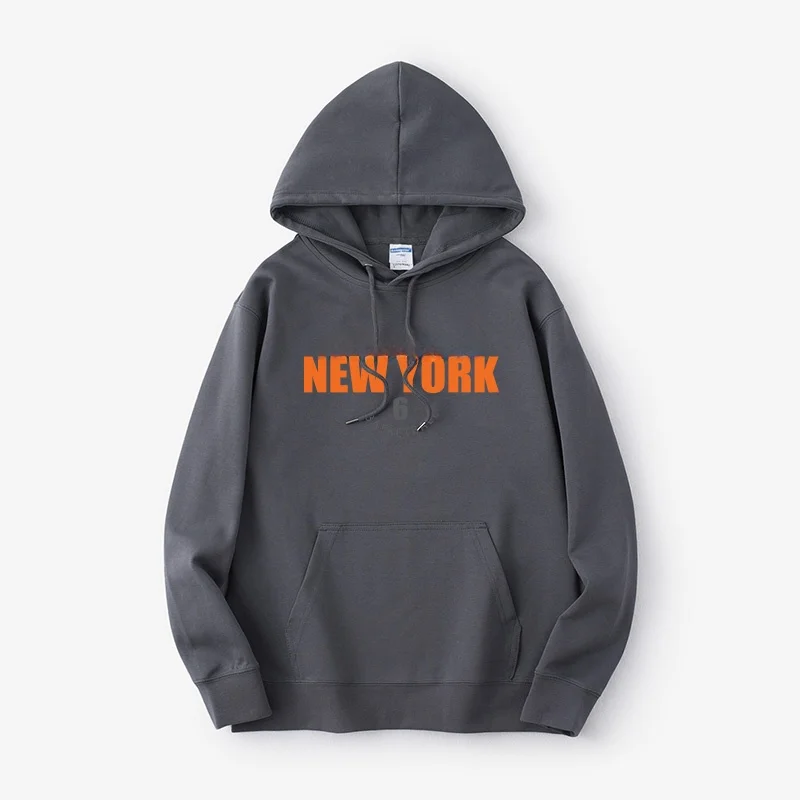 

Bozijingsi New York 6 Baskeall Hoodie Sweatirt ex Youth Loose Fit Crew Ne Printed Cotton Long Sve T-irt