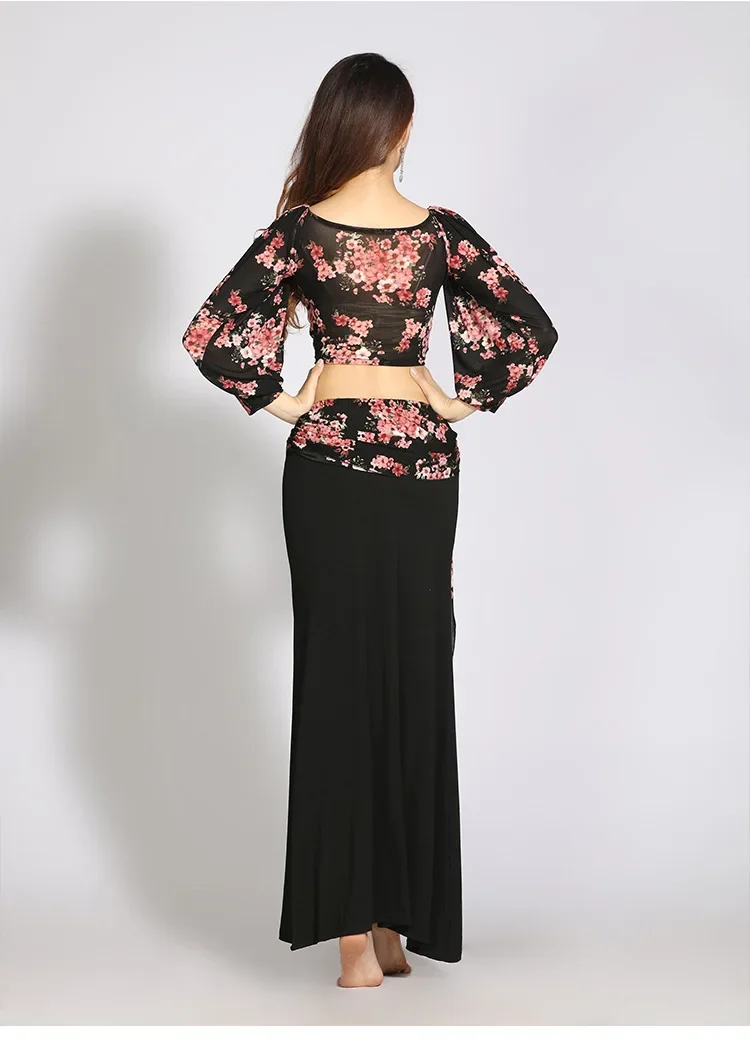 Nowa spódnica do tańca brzucha dla kobiet ubrania do ćwiczeń sukienka na występy taneczne duże rozmiary seksowne ubrania do tańca nowoczesnego występ na scenie