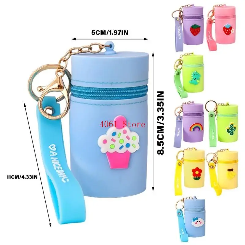 عملة السيليكون الحديثة وأكياس أحمر الشفاه مع كيس تغيير منظم من مجموعة المفاتيح للاستخدام اليومي