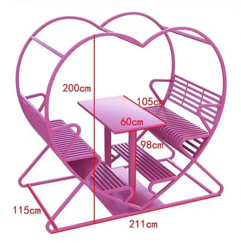 

Outdoor park scenic spot love swing chair table chair courtyard outdoor decorative chair