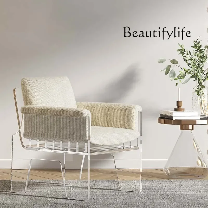 

Acrylic designer sofa chair leisure club creative simple chair living room bedroom single chair