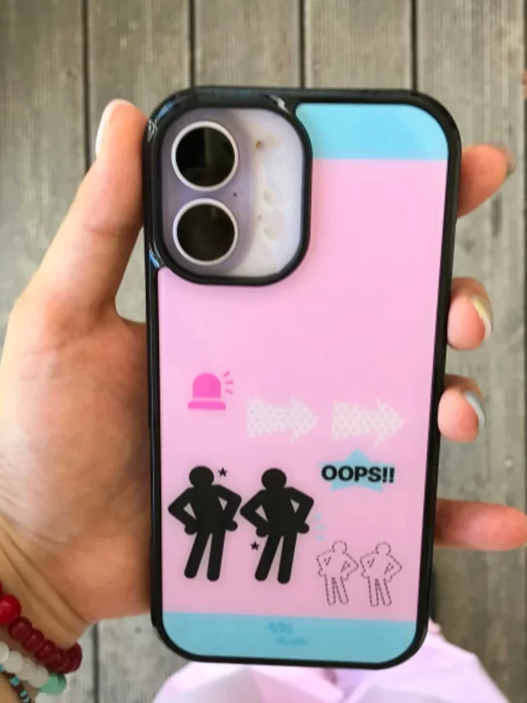 Pink Polka Dot Abstract Little Character Dance Couple Phone Case For iPhone 17 AIR 16 15 14 13 12 11 PRO MAX 7 8 PLUS Cover view 2