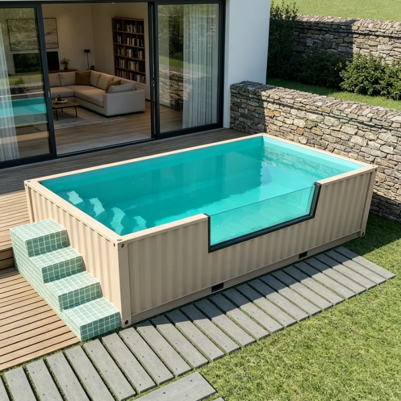 Luxury Backyard Container Swimming Pool, Shipping Container Pool for Outdoor SPA & Leisure