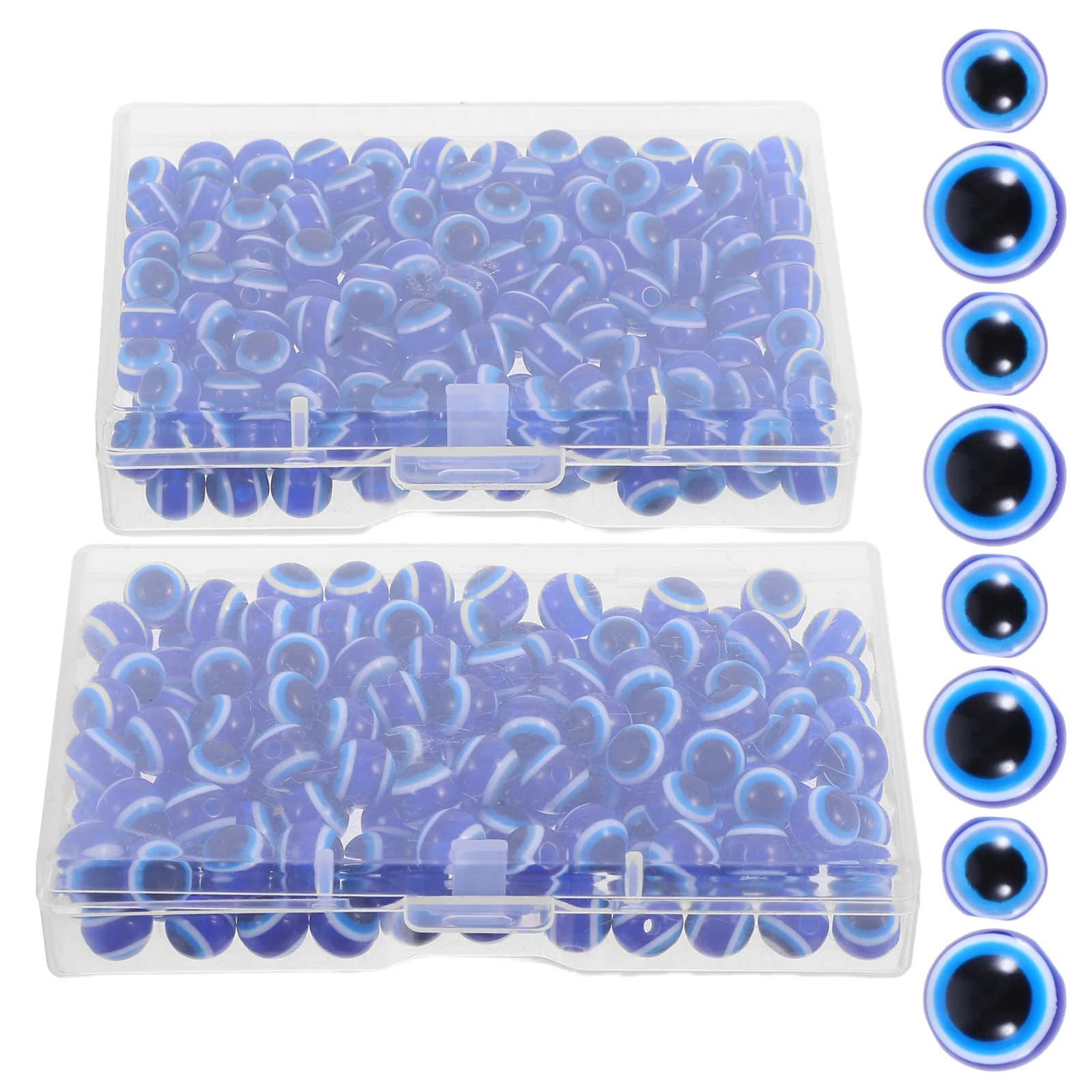 

350pcs Eye Beads Blue Resin 6mm 8mm DIY Jewelry Craft Supplies Necklace Bracelets Earrings Charms Accessories Mini Beads