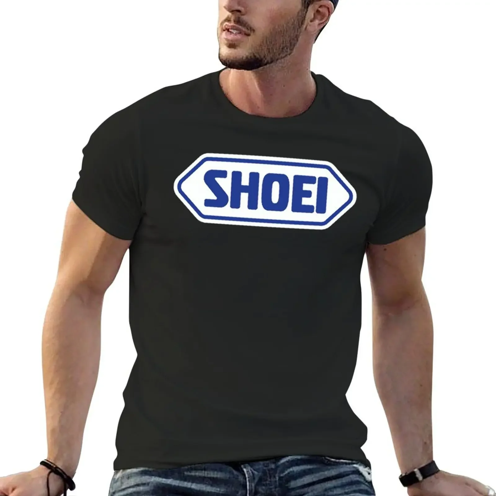 

Logo shoei helmet T-Shirt graphic tee shirt quick-drying workout shirts for men
