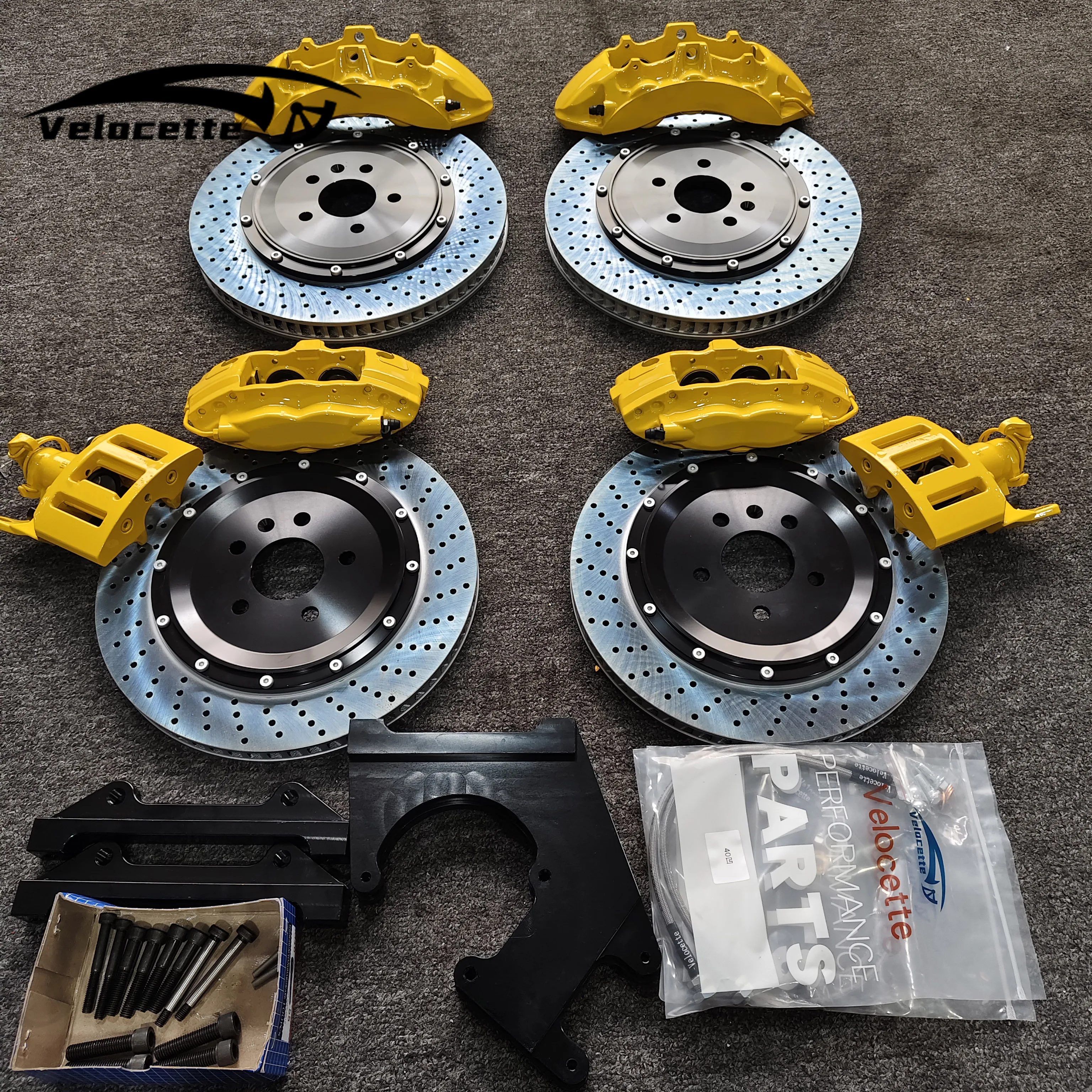 Customize Performance Brake Kit Car Caliper Front 6 Rear 4 Piston 355mm Rotor Big Brake Calipers Accessories For Audi A4 B6 B5