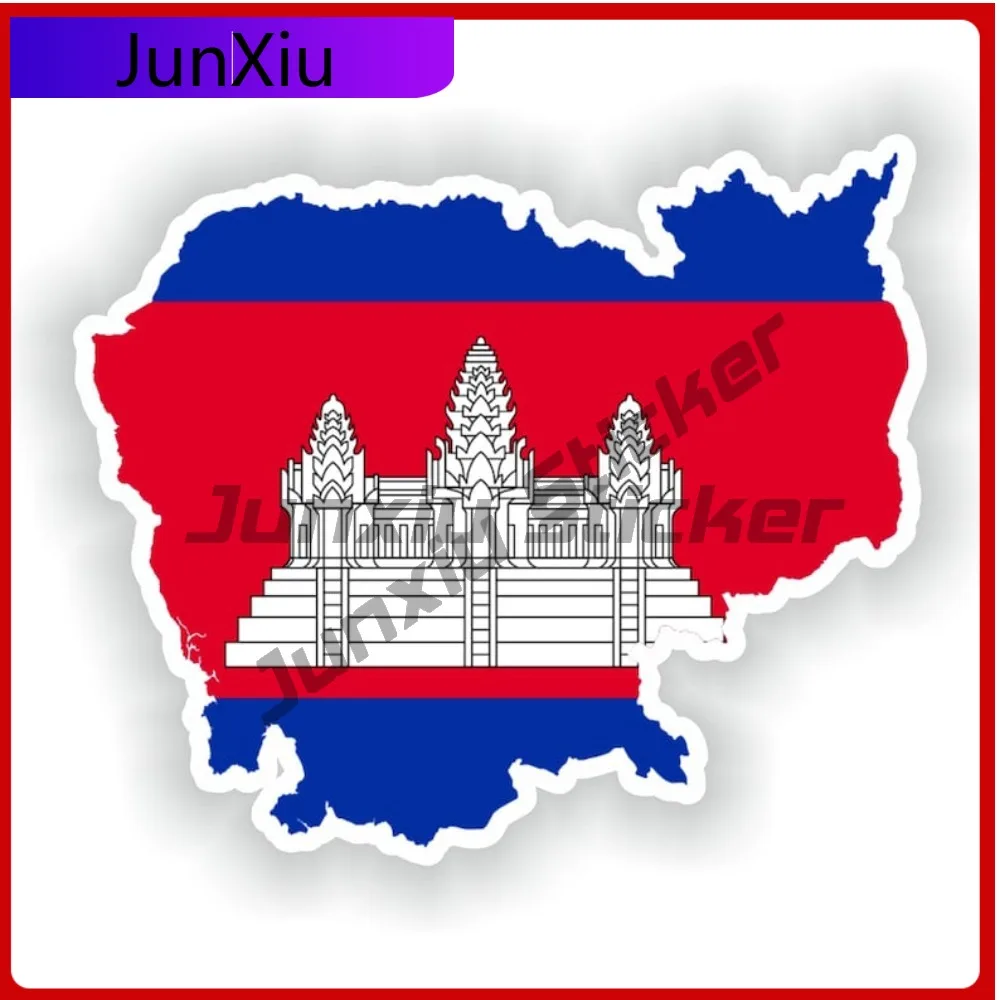 

Cambodia Germany Shape Of The National Emblem Map Stickers Decorative Accessories For Auto Sticker Camping Decals Waterproof Mot