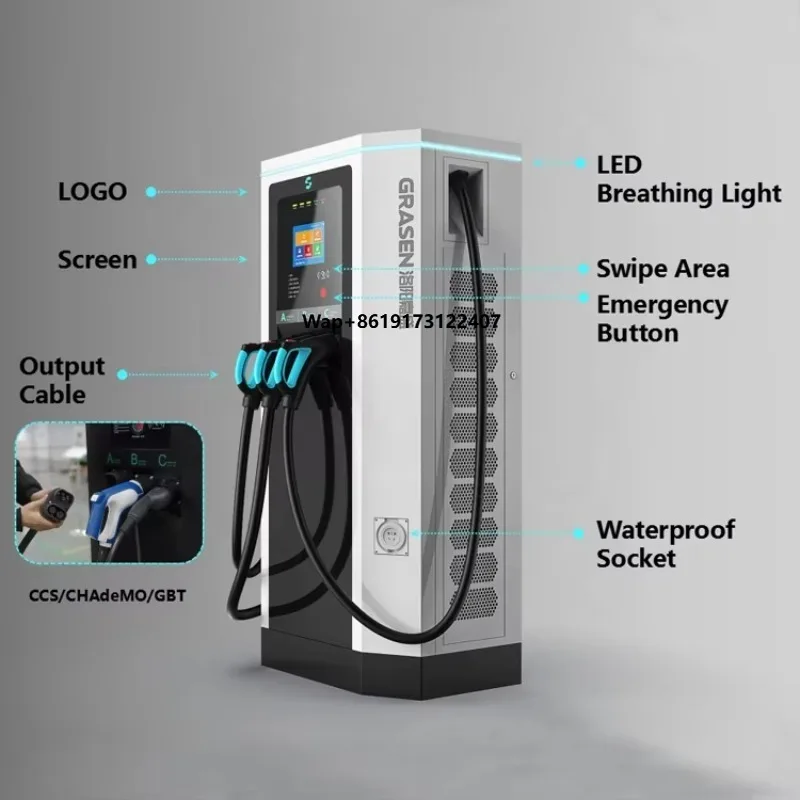 EV Charger Manufacturers Integrated AC+DC 60kw 120kw CCS Chademo Type2 EV DC Charging Pile Electric Vehicle Car Charging Station