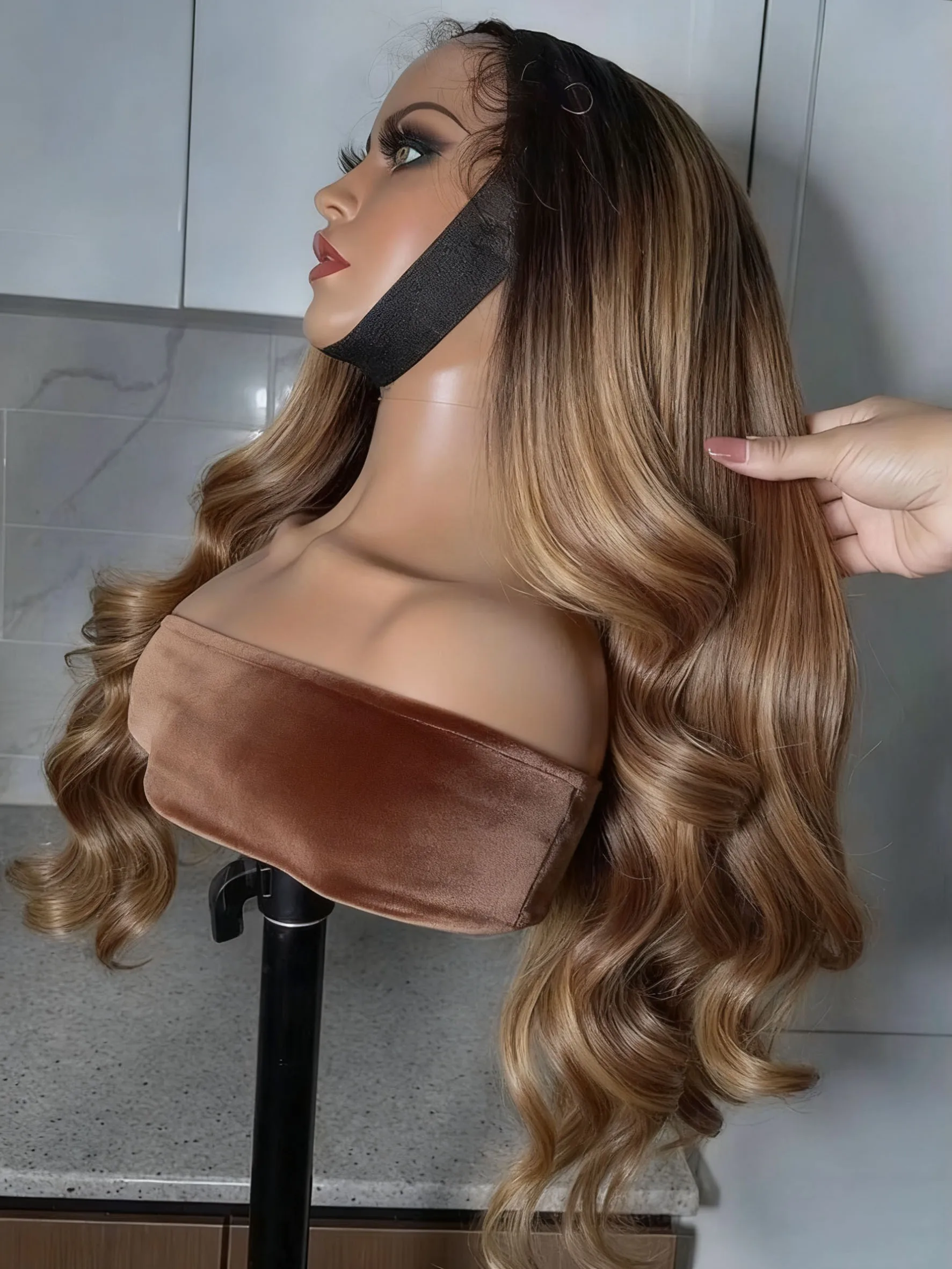 

30 32 Inch Body Wave Human Hair Wigs #4/27 Highlight HD 13x6 Lace Frontal Wig Colored Ombre Water Wave Lace Front Wig For Women