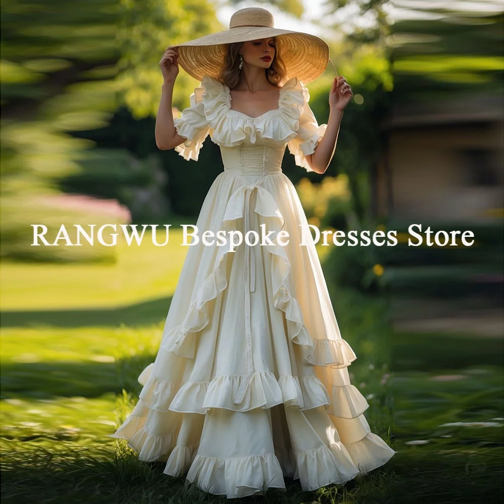 Bohemian Beach Wedding Dresses Chiffon Short Sleeves Summer Holiday Bridal Reception Gown Customized