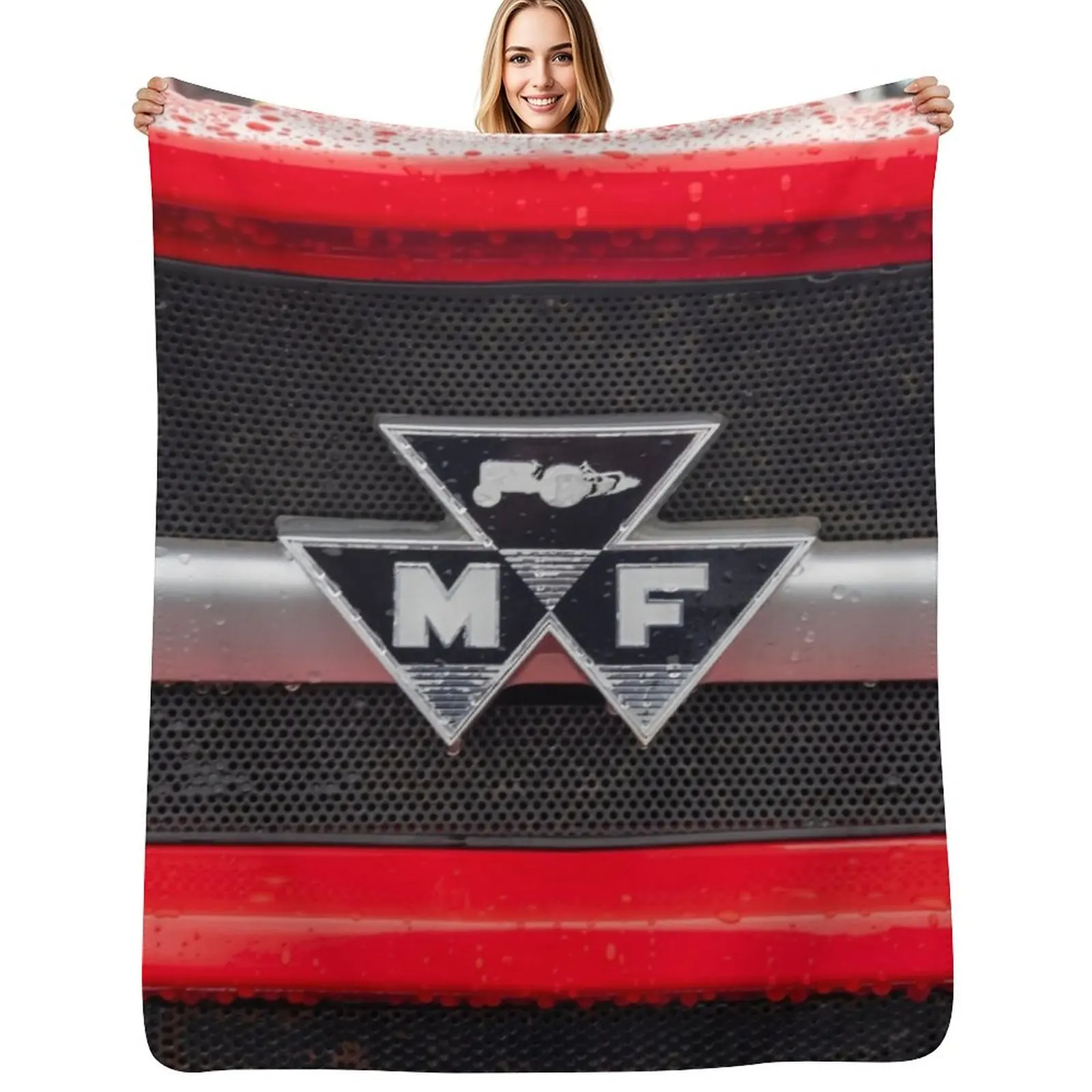 Vintage Massey Ferguson badge Throw Blanket manga Soft Tourist Decorative Sofas Cute Kid'S Blankets