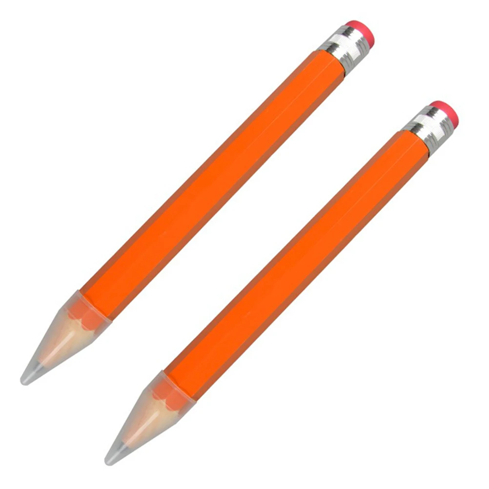 

2pcs Super Large Colored Pencil Props Drawing Long Pencils Writing Smooth Color Coverage Eraser