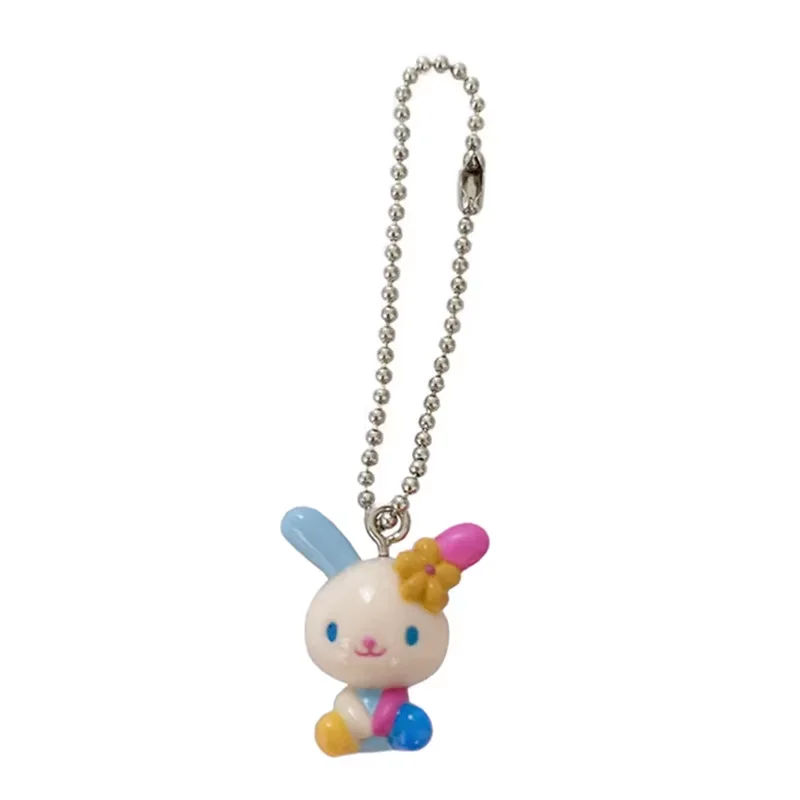 Cute Usahana Keychain PVC Ball Key Chain Keyring Mini Kawaii Cartoon Bunny Keychains Girls Toys Small Gifts