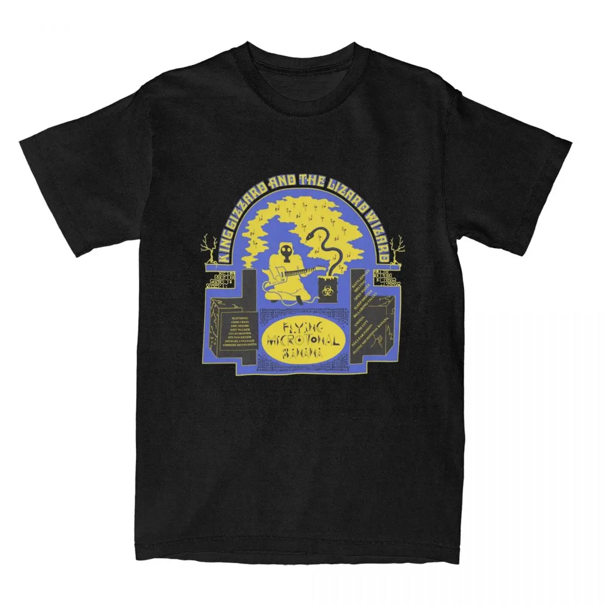 

King Gizzard And The Lizard Wizard Flying Microtonal Banana Accessories Shirts Men Women Vintage Cotton Graphic Printed Tee