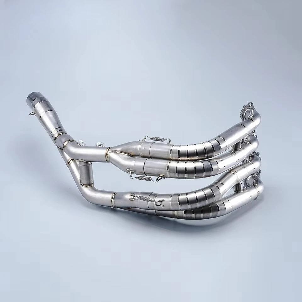 For S1000RR 2019-2024 S1000R 2021-2024 Complete Motorcycle Exhaust Header Tube Titanium Alloy Front Link Pipe Interface 60mm