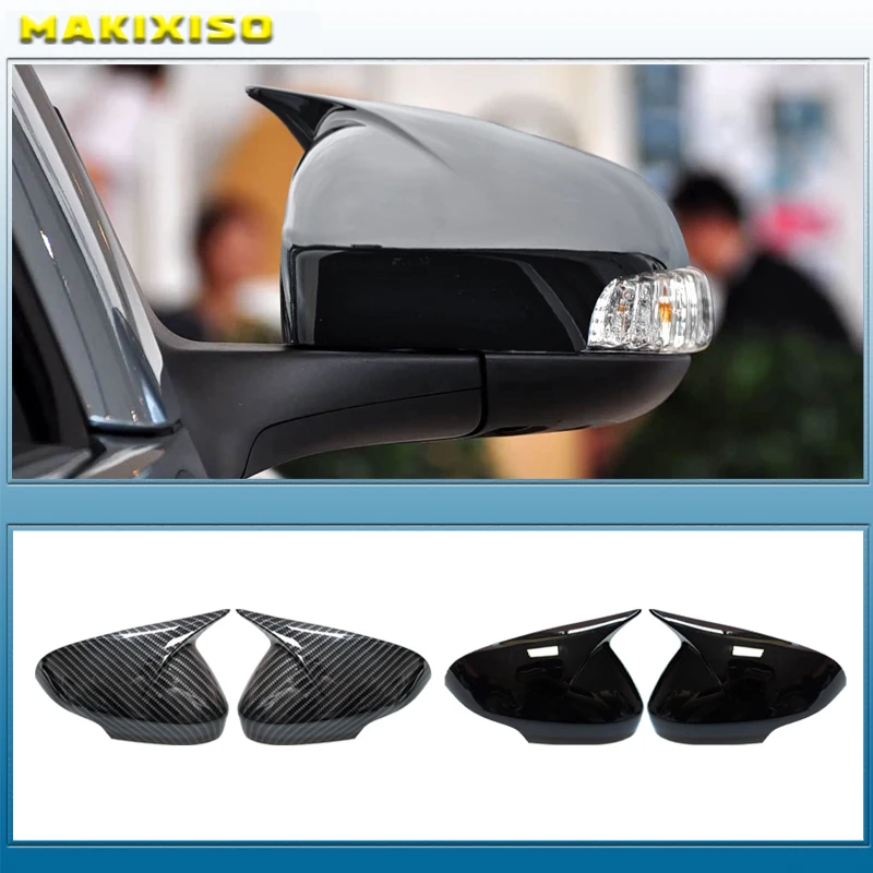 Für Volvo C30 C70 S40 S60 V40 V50 V70 2008-2010 Horn Paar Rückspiegel Abdeckung Seite Umkehr Spiegel Kappe rückspiegel Trim