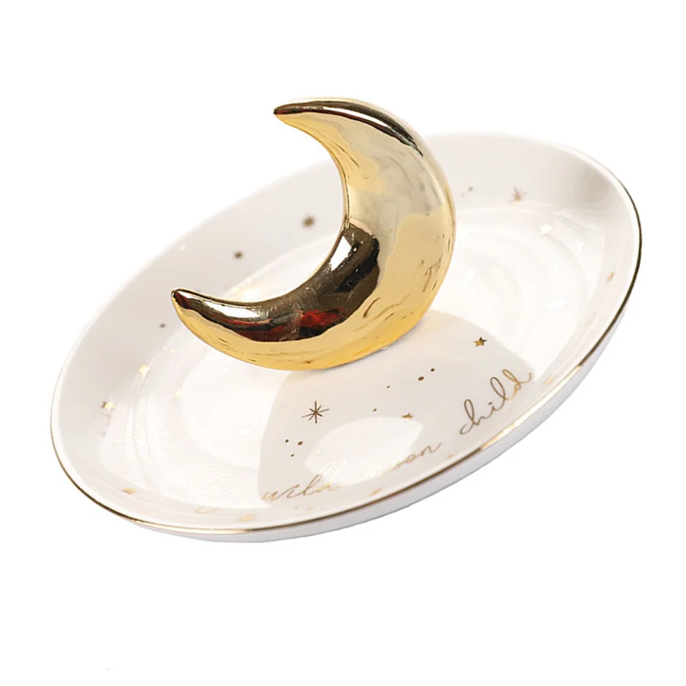 Jewelry Tray Goldendoodle Ornament Dish Desktop Plate Storage White Porcelain Ceramic