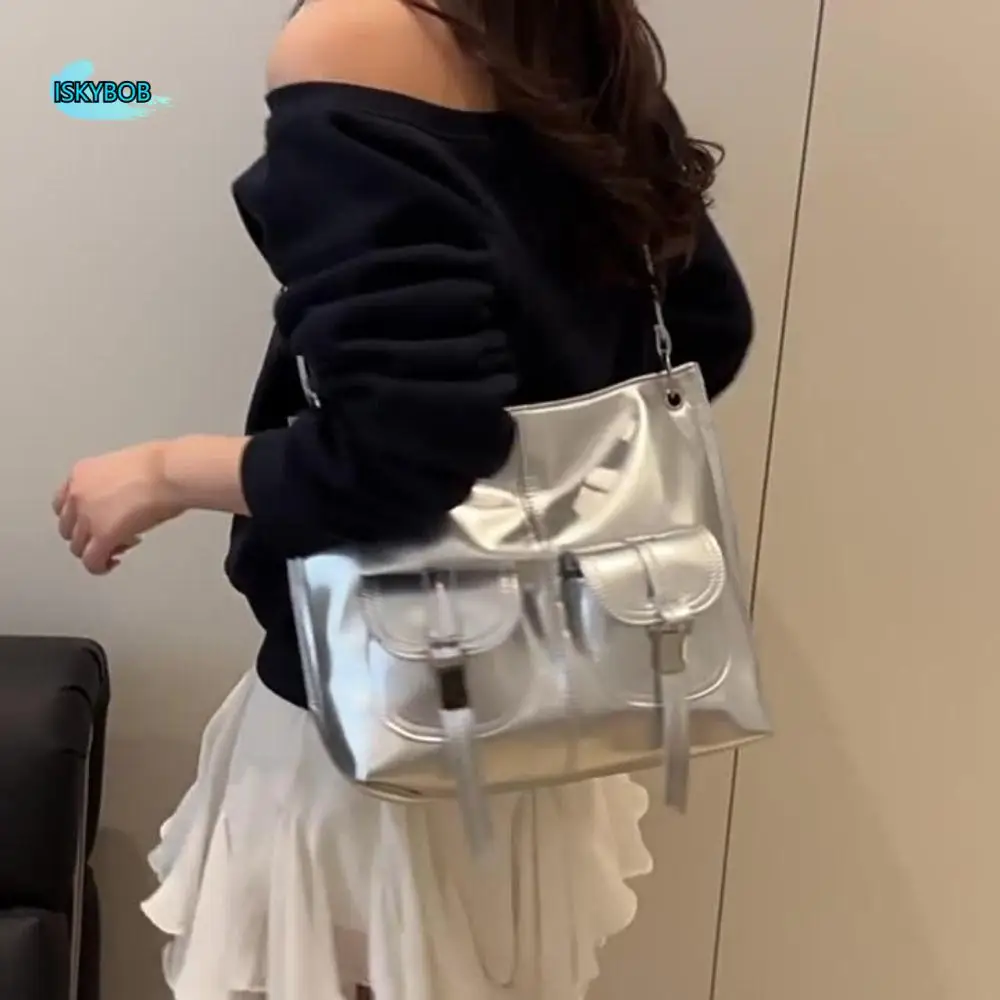 

Minority Design Fashionable Tote Bag Multi-Pouch PU Underarm Bag Vintage Adjustable Strap Shoulder Bag Travel